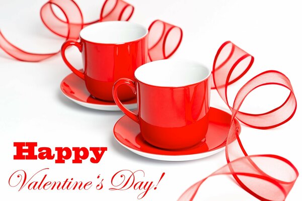 Buon San Valentino tazze rosse