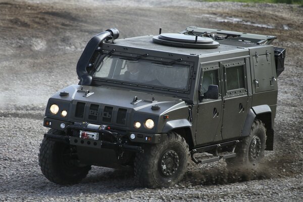 High-terrain military armored vehicle lynx