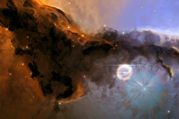 Cosmic nebula of stars
