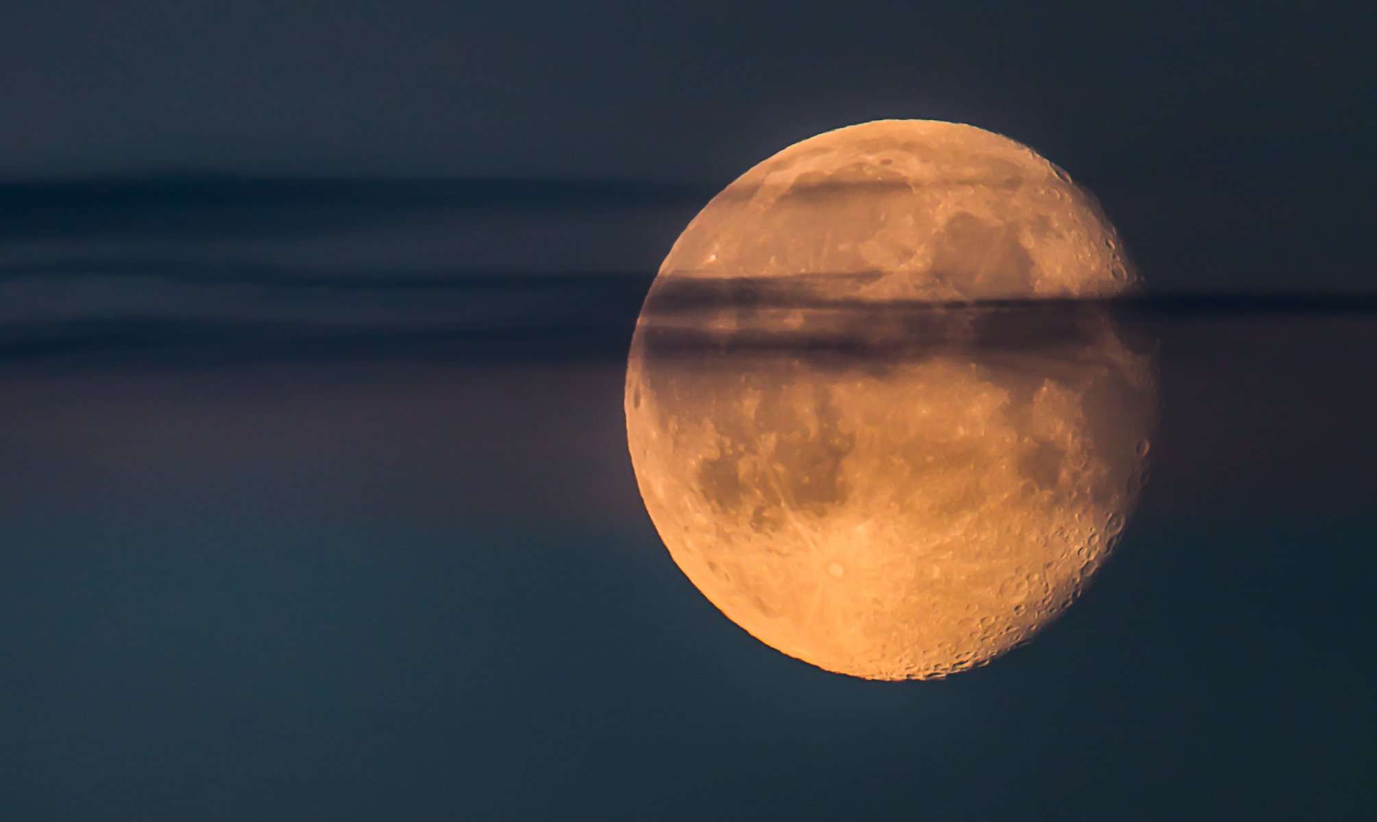 moon sky landscape craters cloud