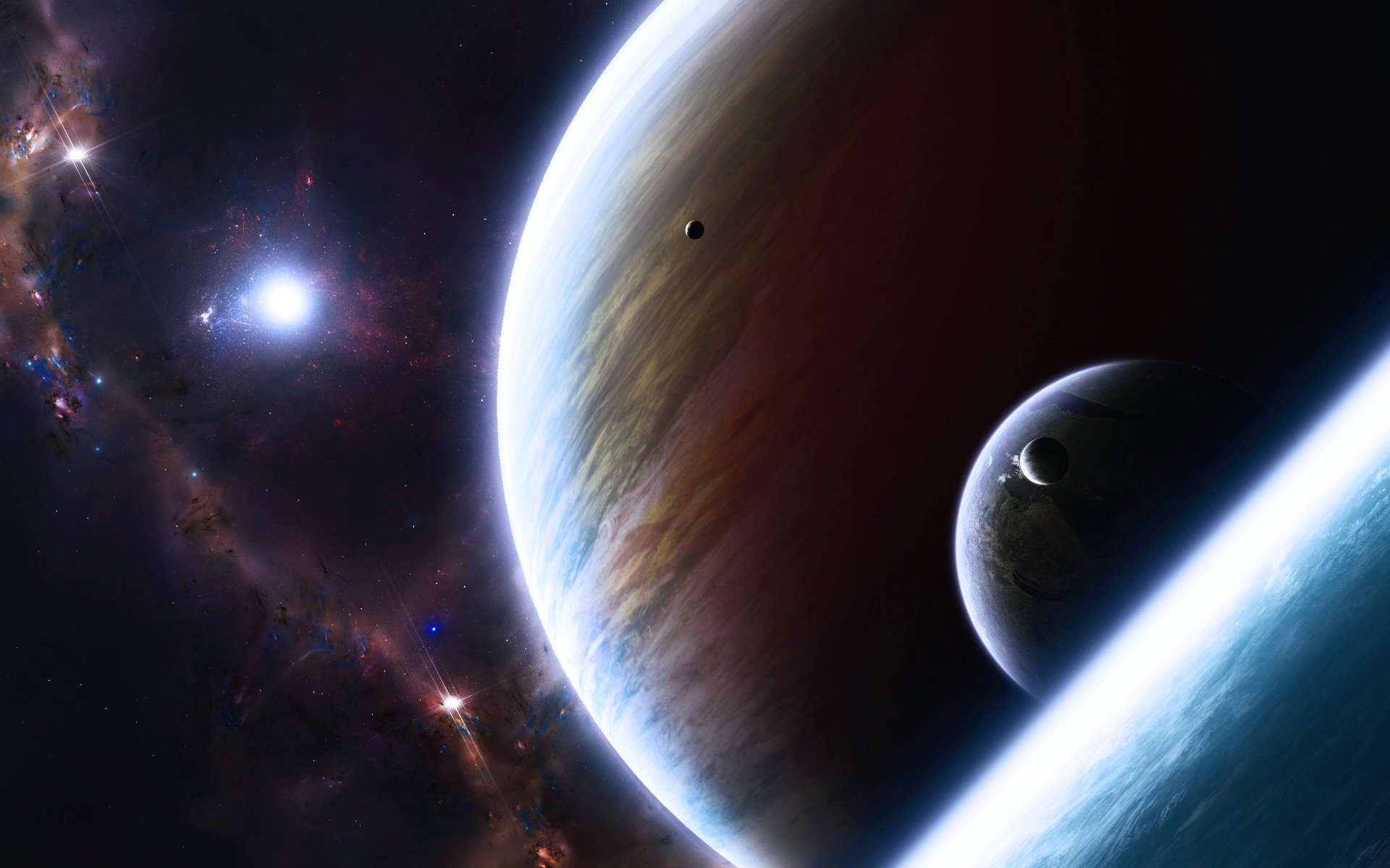 planeten groß klein galaxien