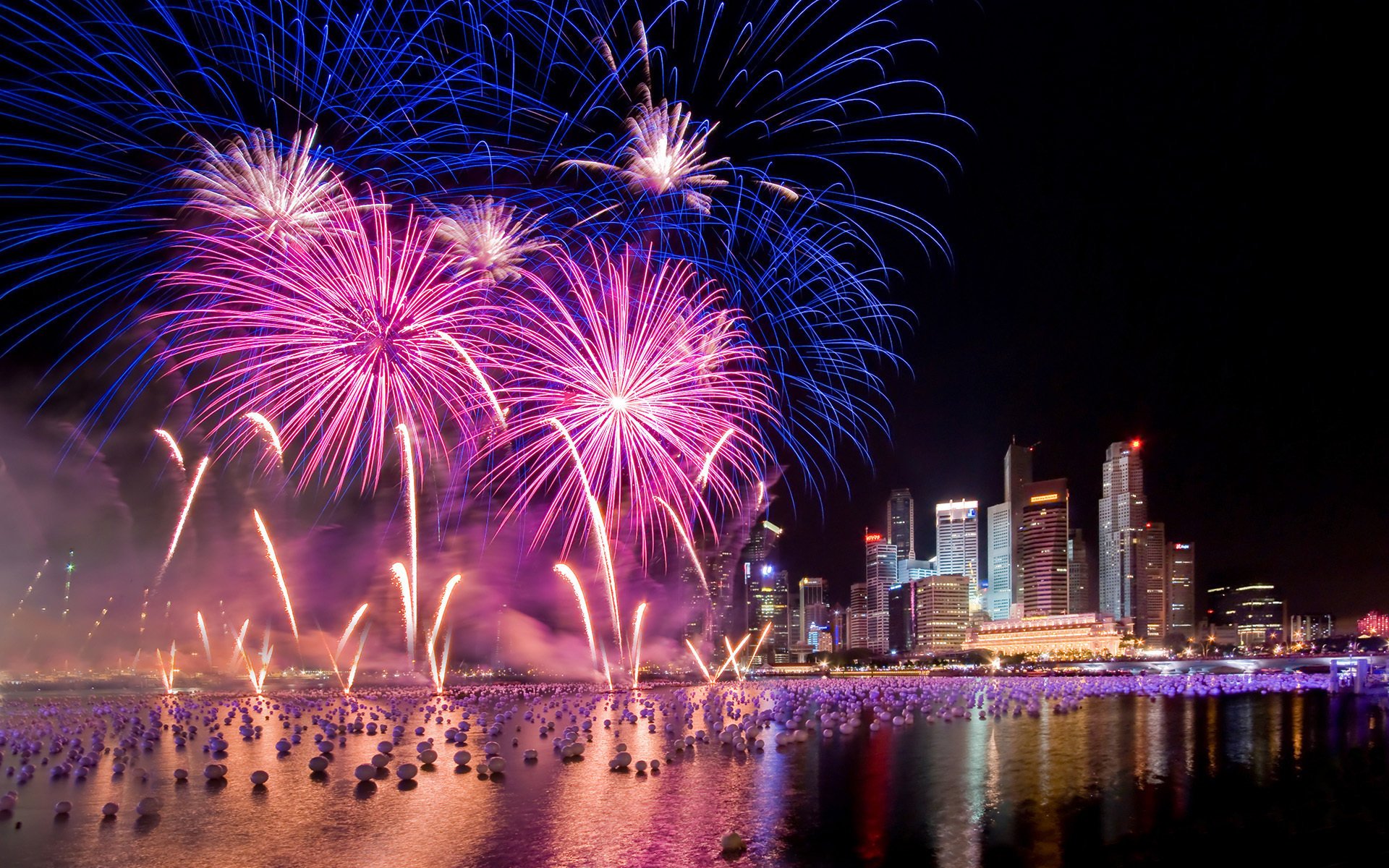 fireworks singapour feux d artifice singapour nouvelle année salut