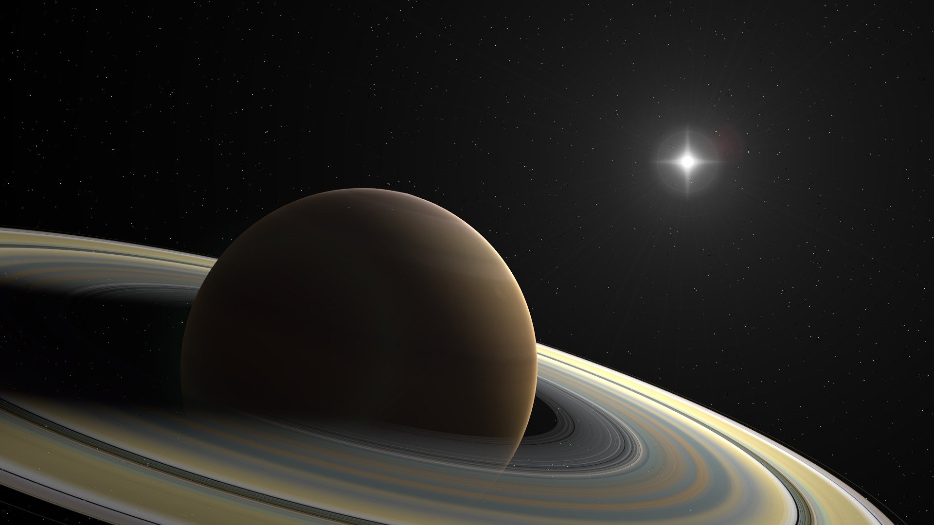 planeta saturno anillos estrella