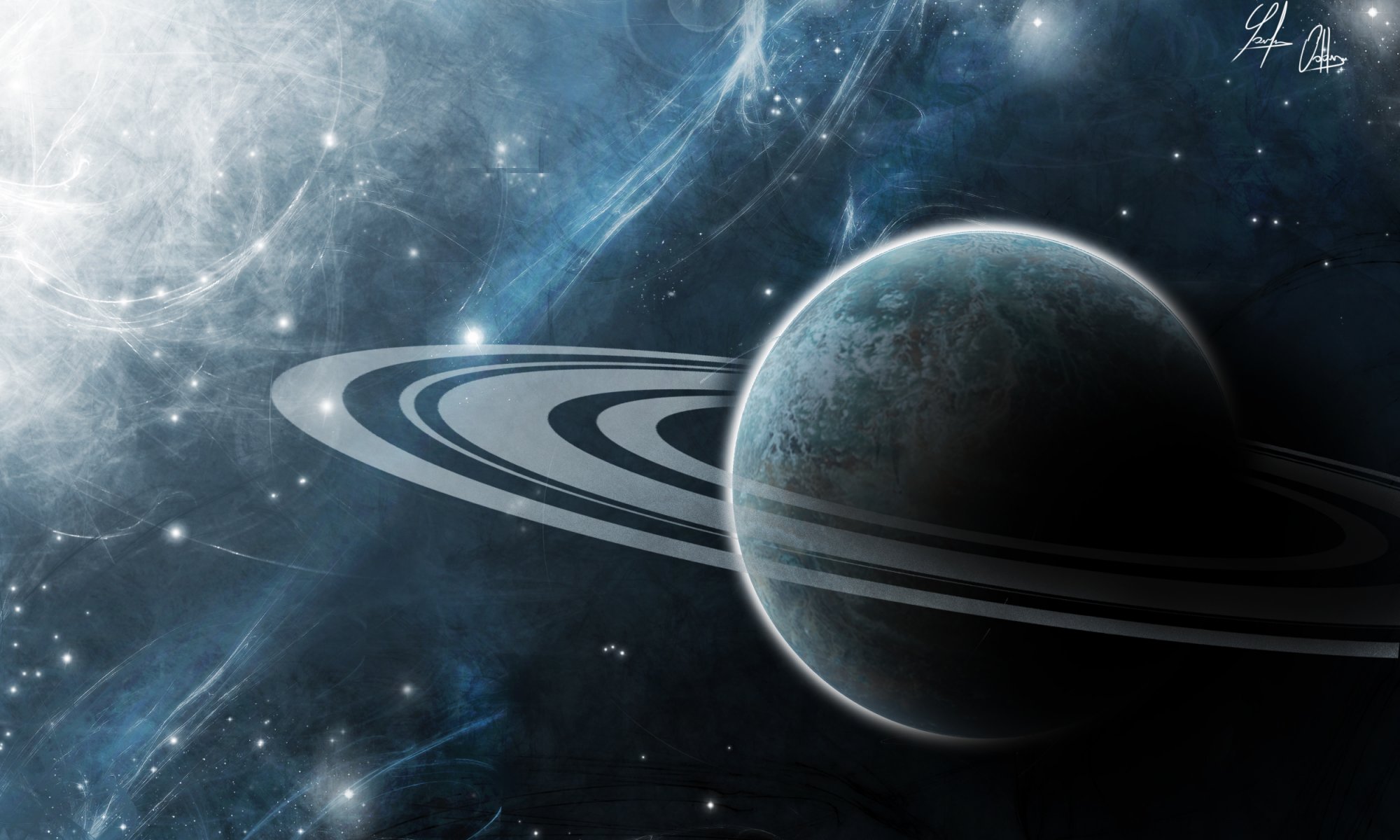 art space universe planet saturn ring