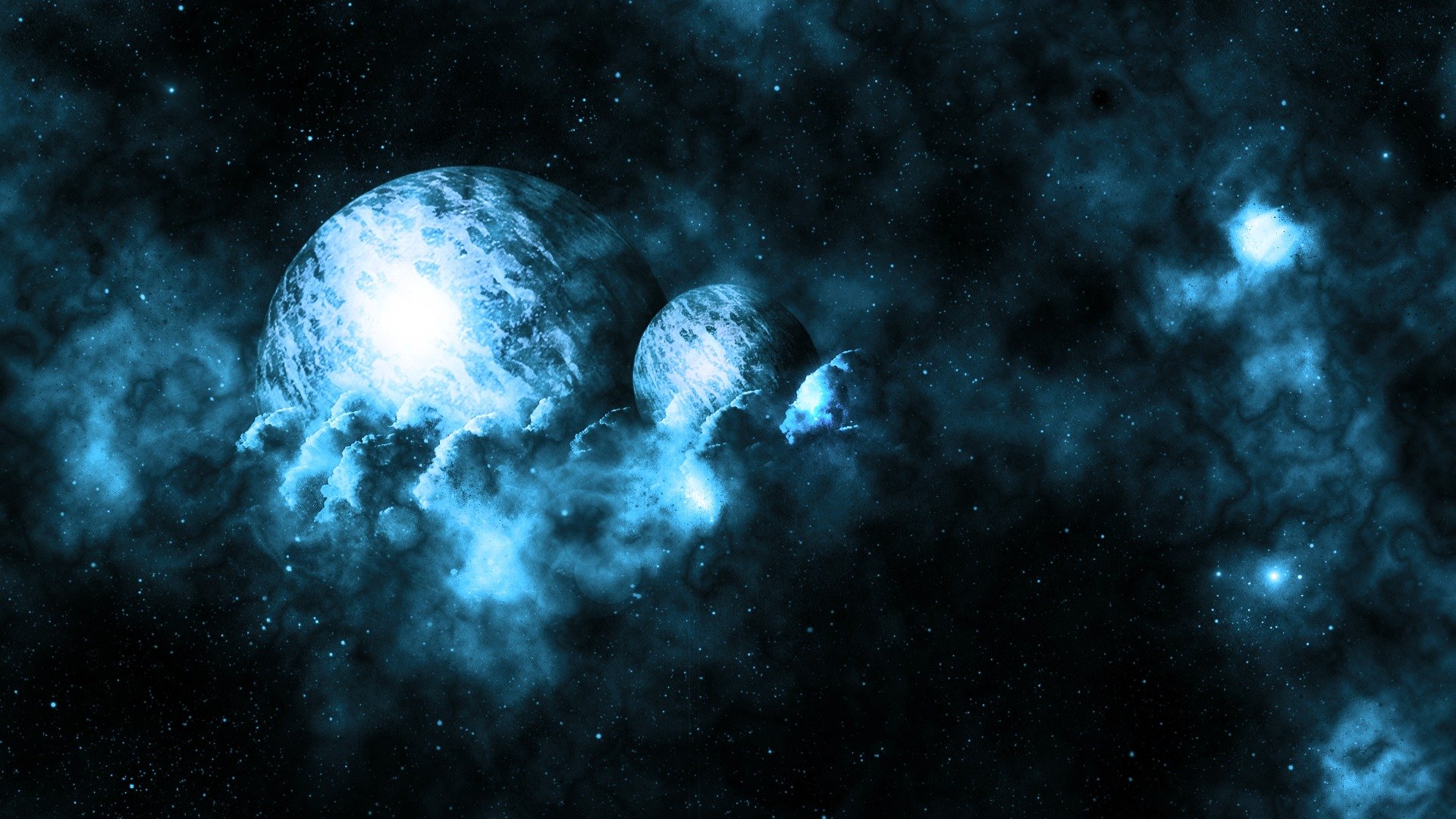 kosmos planeten blau