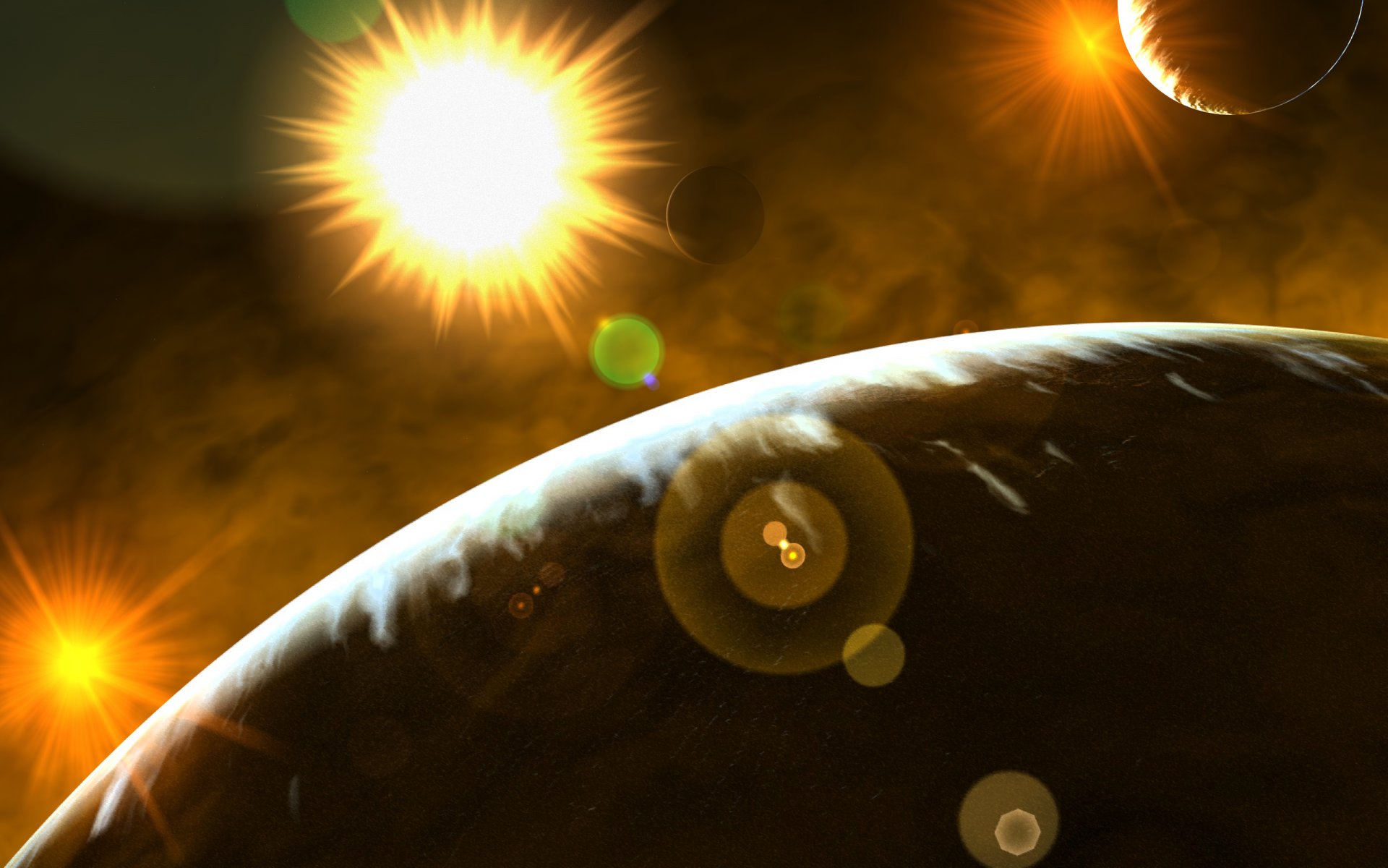 planet star sun light sci fi