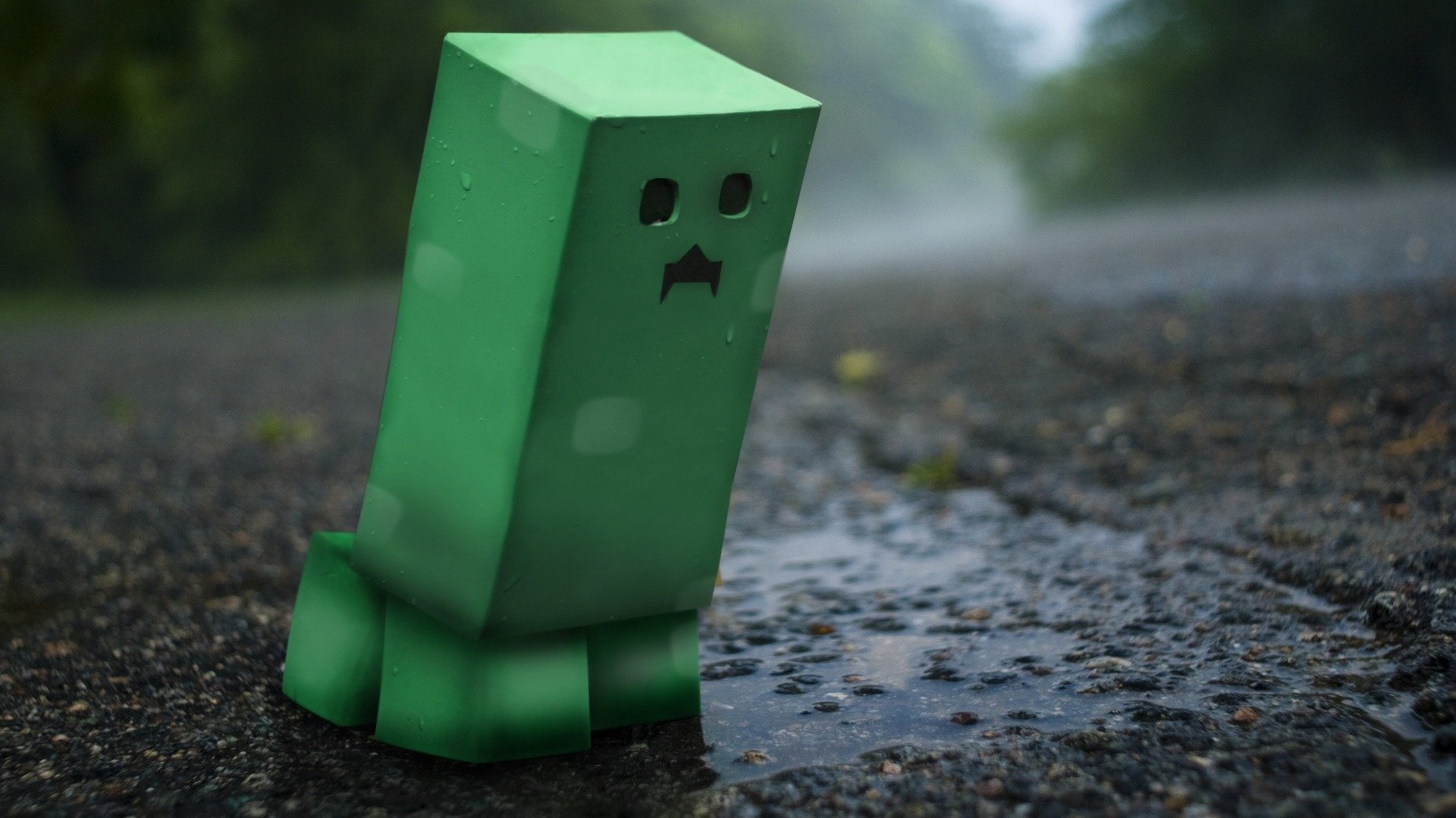 drops photo minecraft mob creeper the game trees street