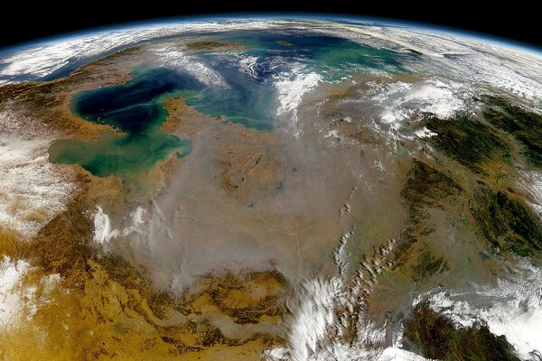 Belle photo de la terre depuis l espace