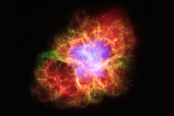 Beautiful space photo flash explosion