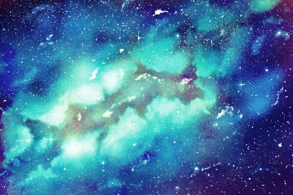 Mgławica z gwiazdami w kosmosie