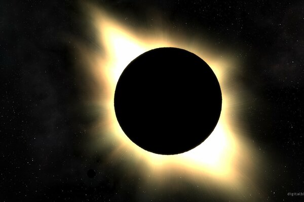 Éclipse de lune dans l espace photo