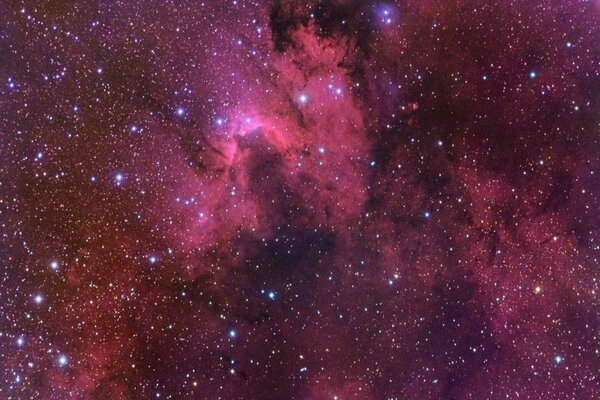 Colorful nebula with stars