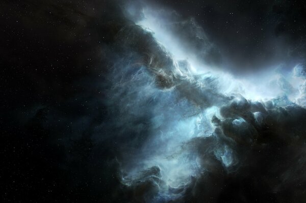 A gas-dust nebula in deep space