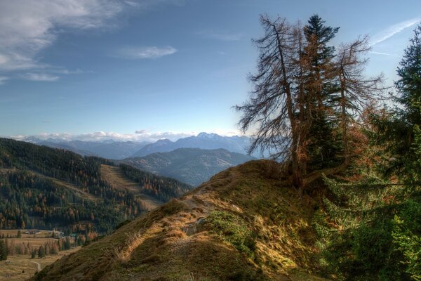 Hermoso paisaje en las montañas