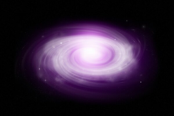 Fantástica galaxia púrpura en el espacio