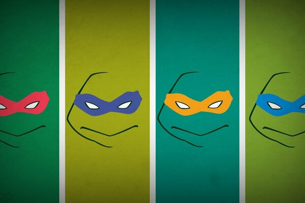 Teenage Mutant Ninja Turtles im Minimalismus. Illustration