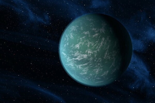 Vista desde el espacio del planeta Kepler 22-B