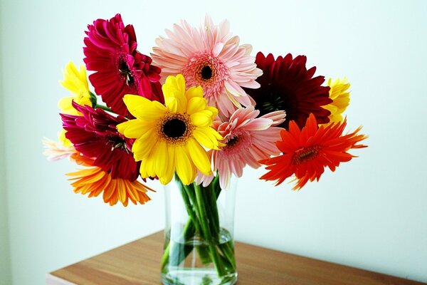 Gerberas en un jarrón