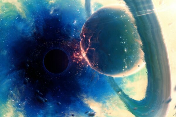 Czarna dziura niszczy planetę i gwiazdy w kosmosie