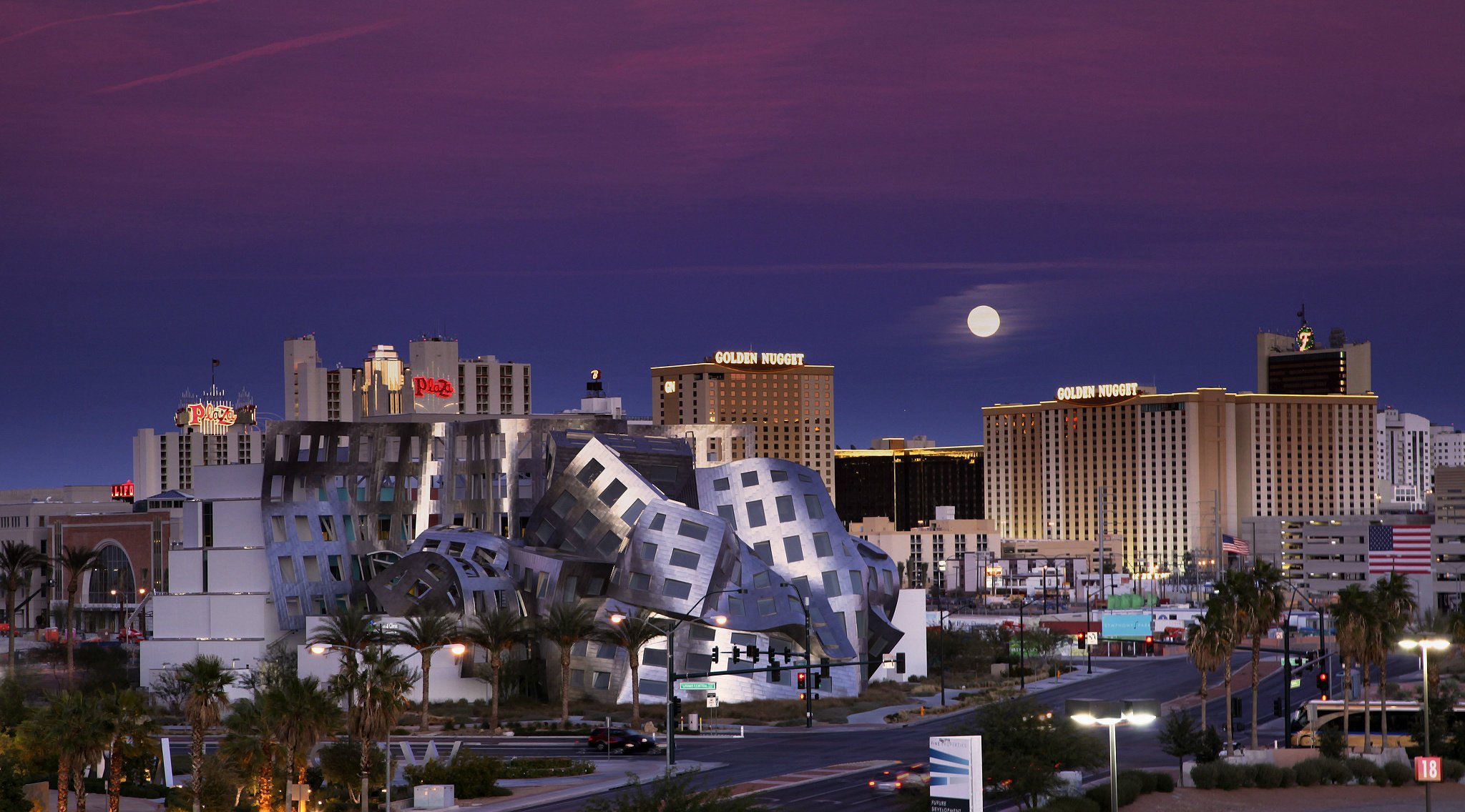 usa sky nevada mond nacht las vegas nevada las vegas blau usa violet