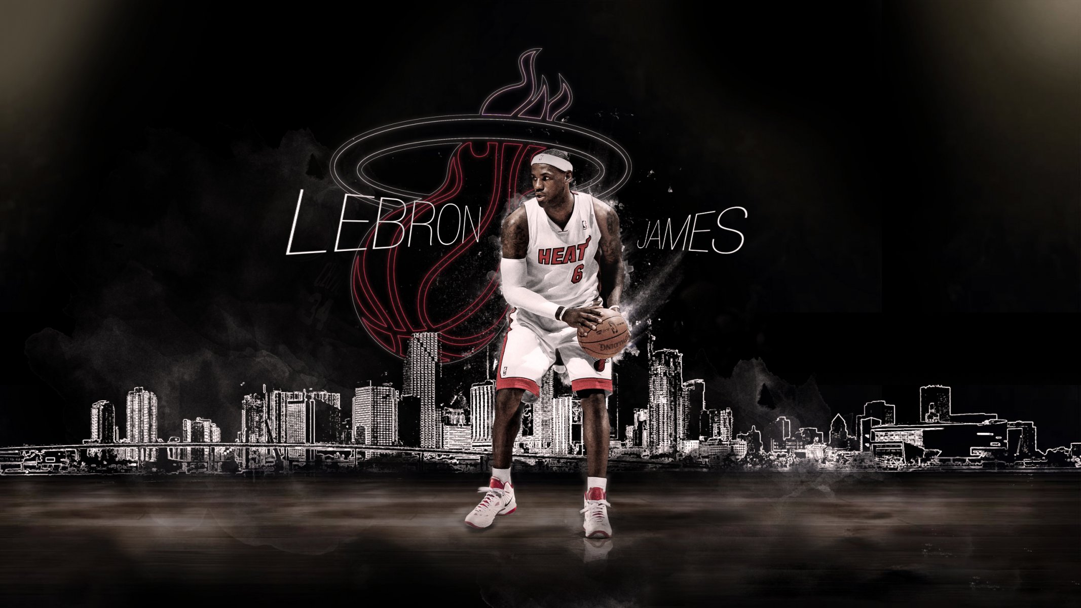 lebron james nba miami heat hit baloncesto deporte pelota fondo