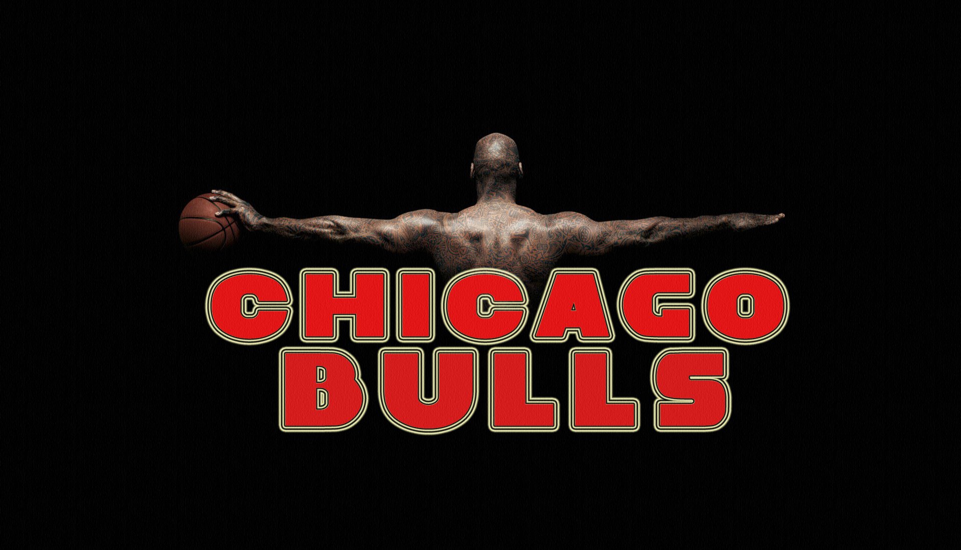 chicago bulls fondo título negro bola rojo nba baloncesto