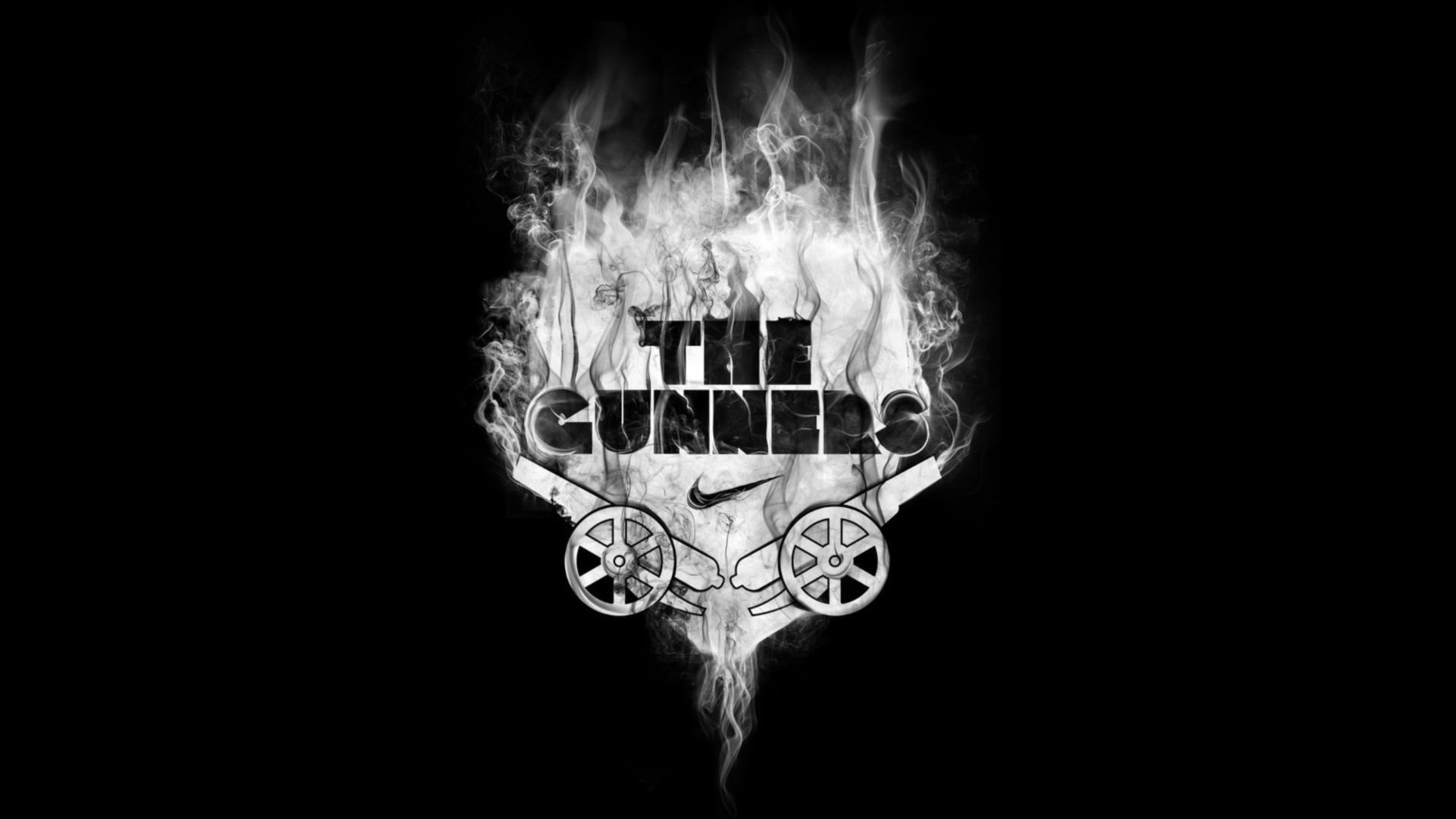 arsenal club de fútbol gunners arte humo armas nike fondo