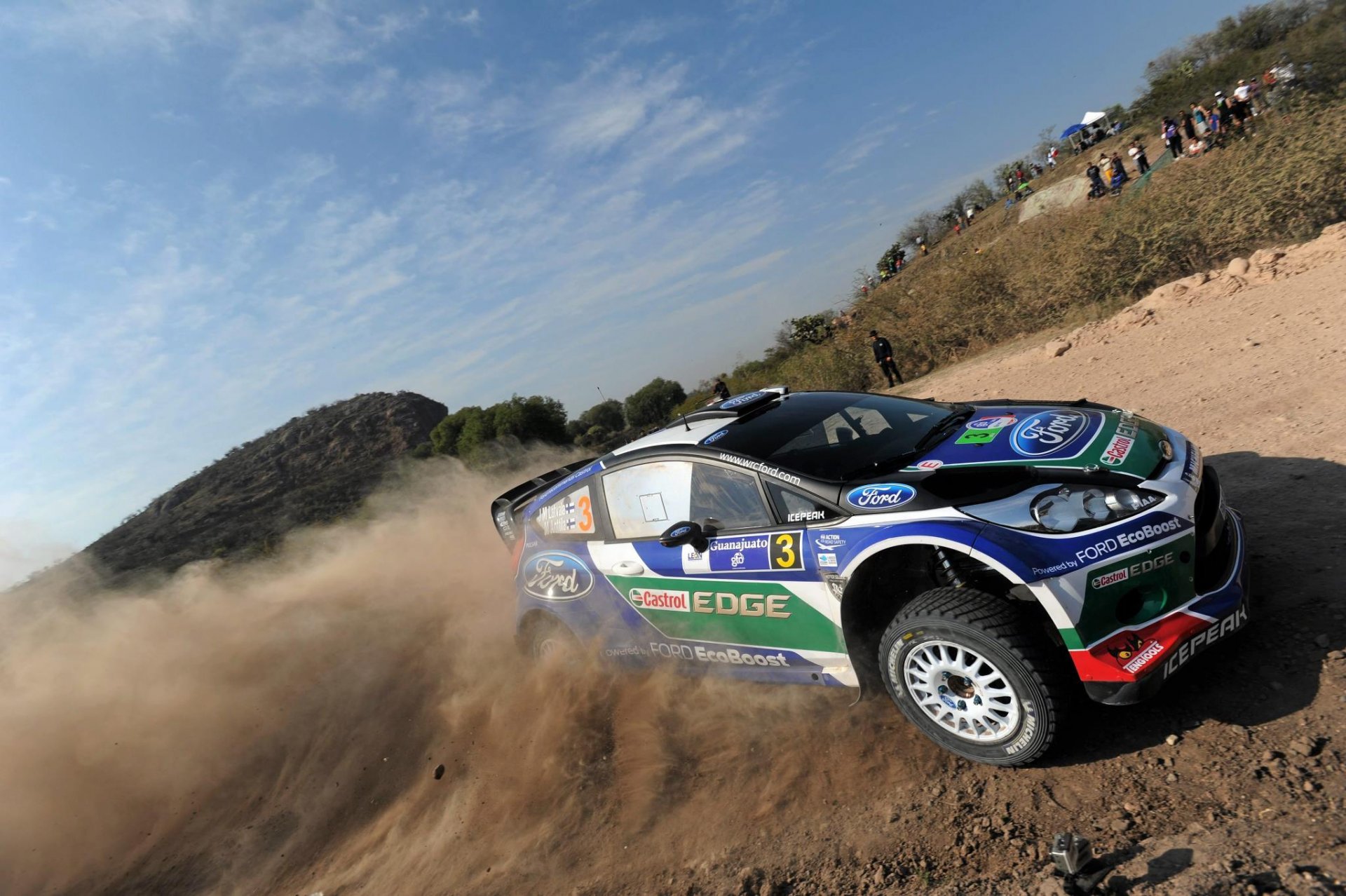 ford fiesta rs wrc rally messico jm latvala rally polvere latvala