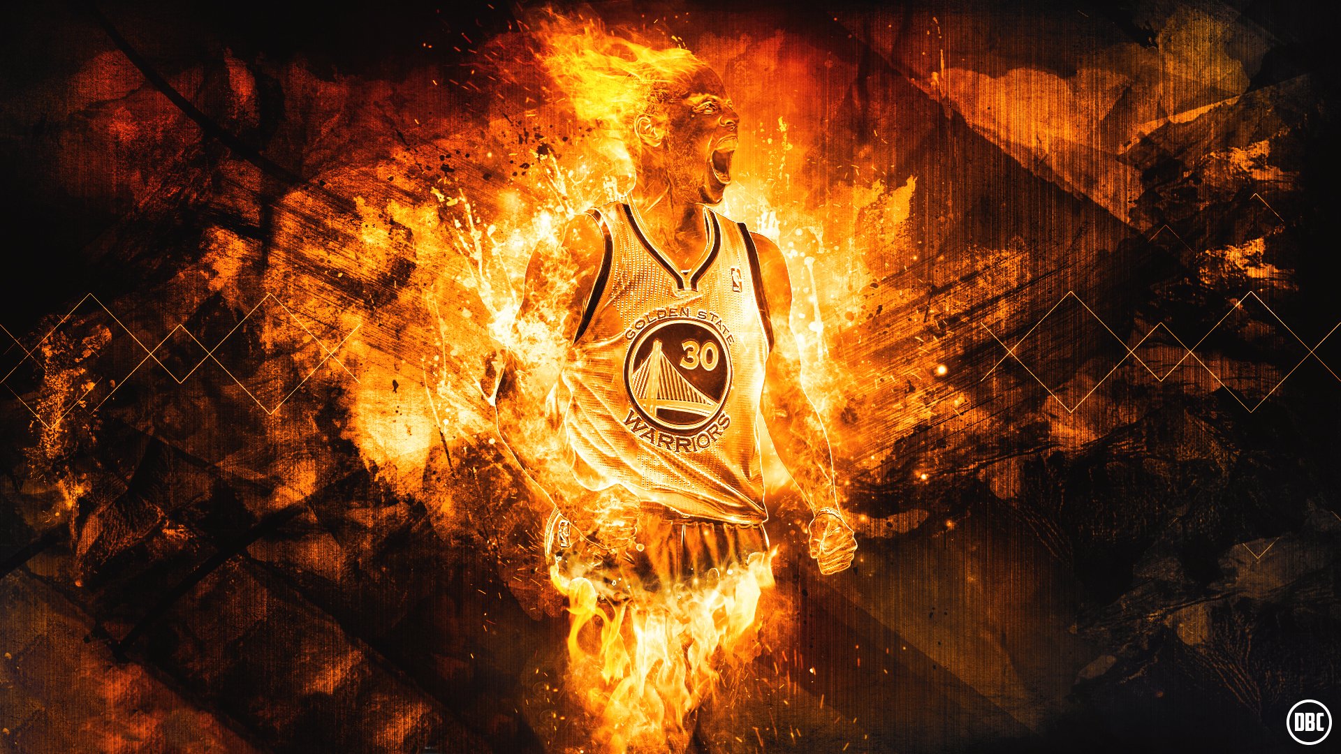 stephen curry stephen curry golden state warriors barbares basket-ball sport nba feu