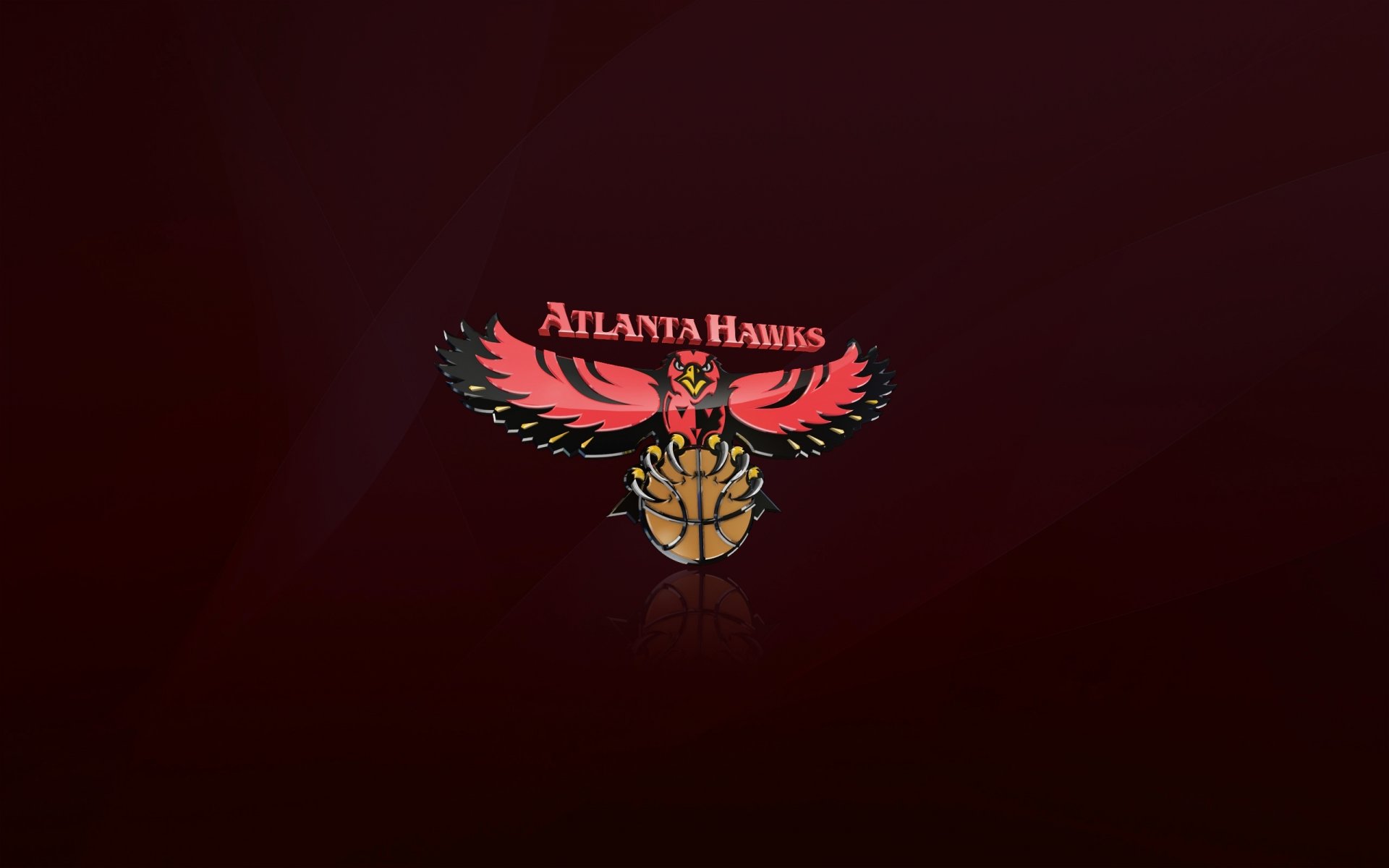 atlanta hawks nba logo red basketball hawks ball background