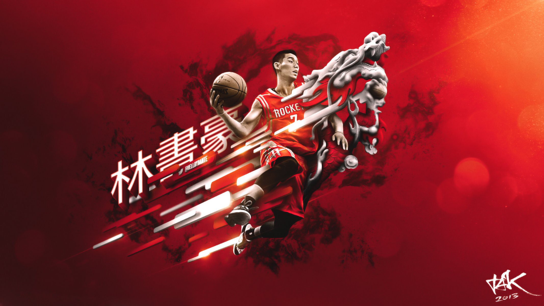 jeremy lin houston rockets piłka koszykówka sport nba dragon