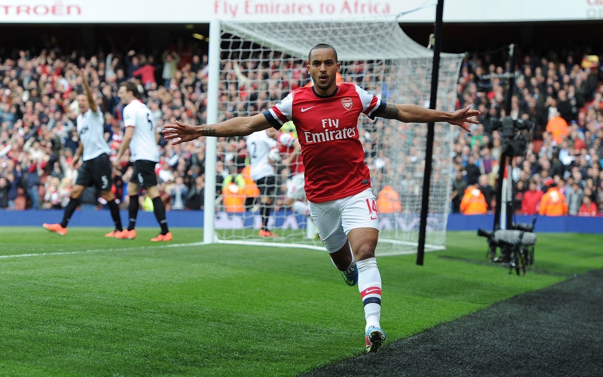 arsenal club de football gunners theo walcott porte fond