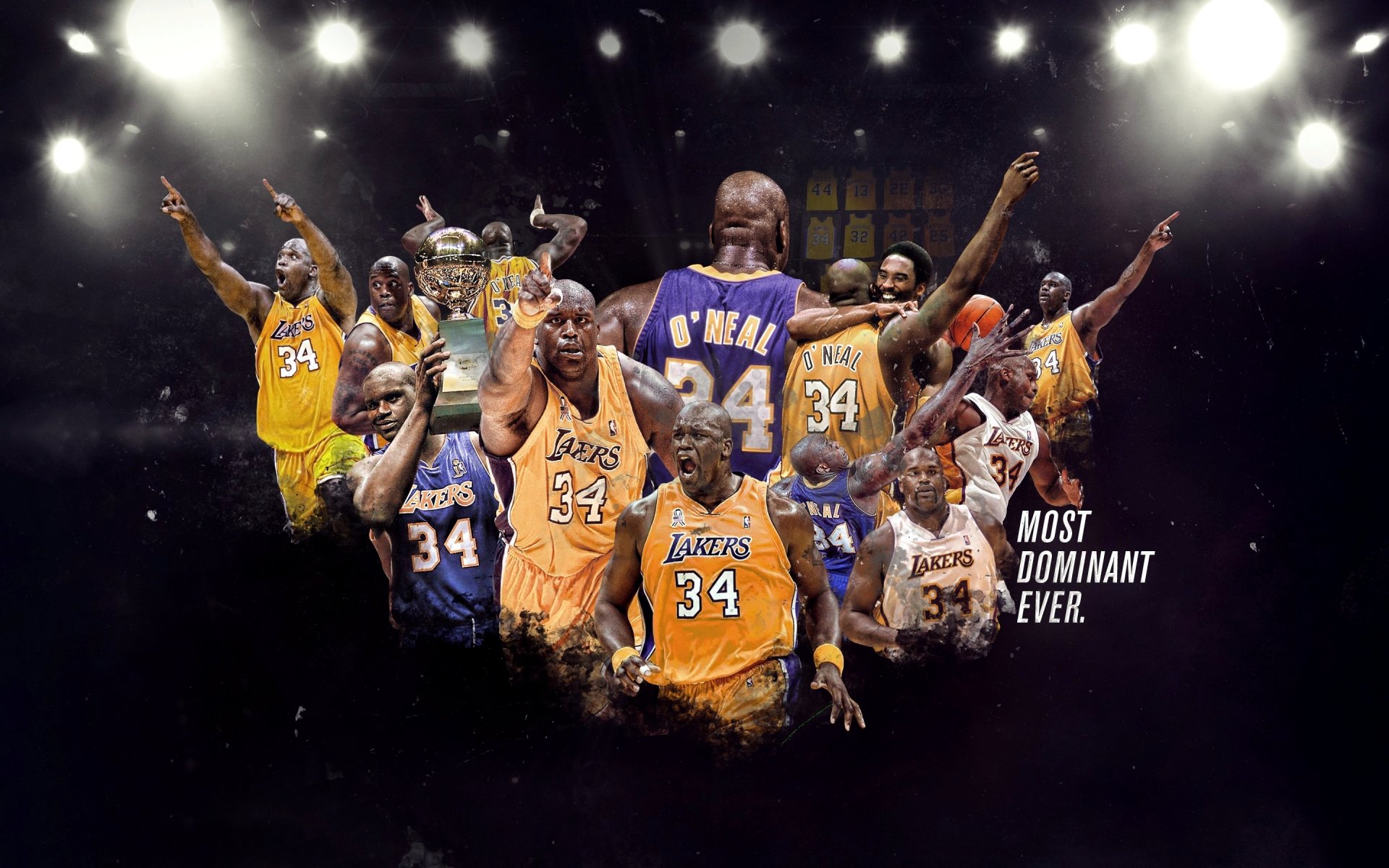 shaquille o neil nba basket giocatore super men los angeles lakers