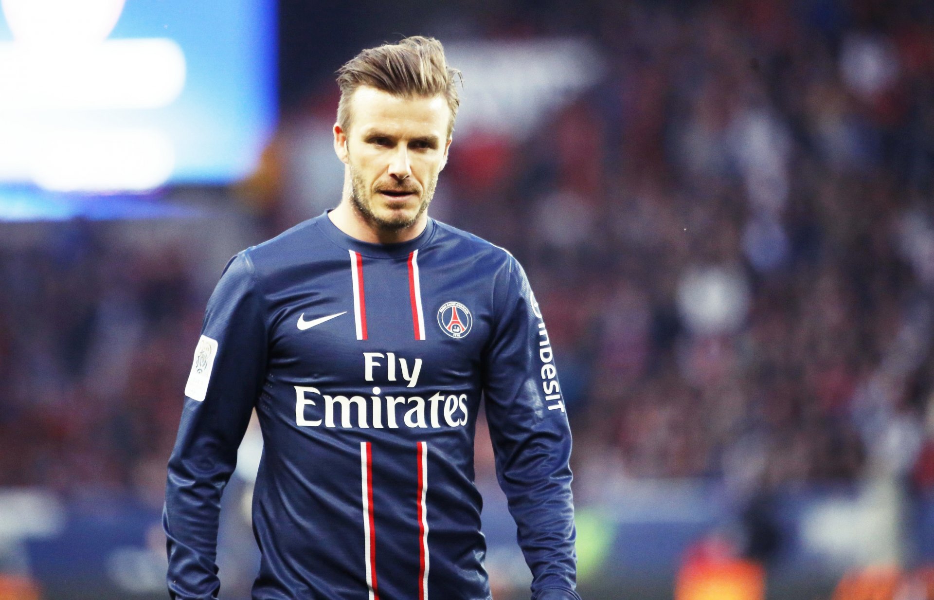 psg nike calcio uniforme david beckham faccia maschio calciatore profilo centrocampista