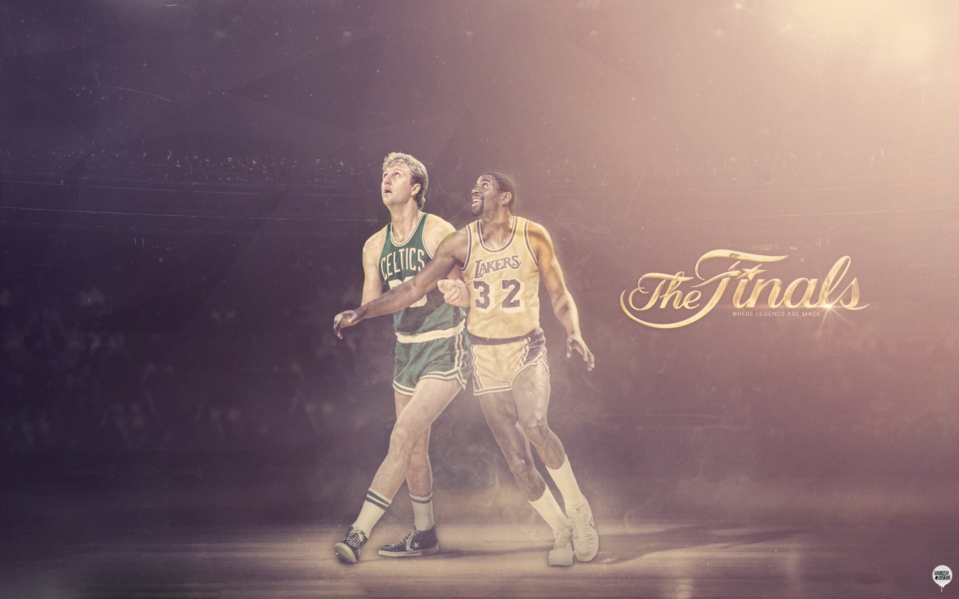 irwin johnson magic johnson larry bird los angeles lakers boston celtics legends sport koszykówka nba