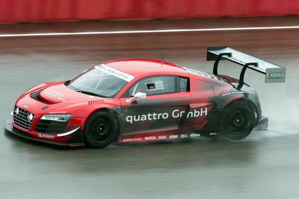 Red audi r8 Ims ultra on sports racing