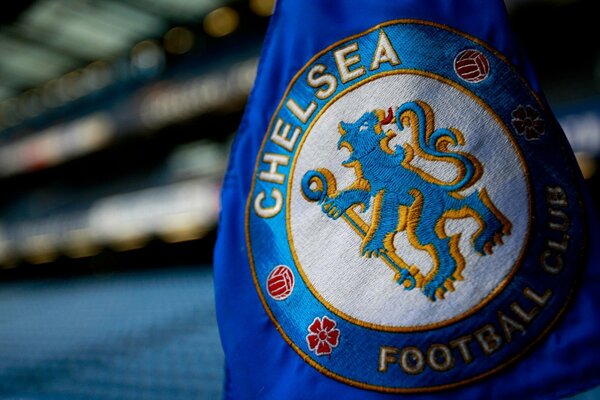 Logo strisce Chelsea su Blu