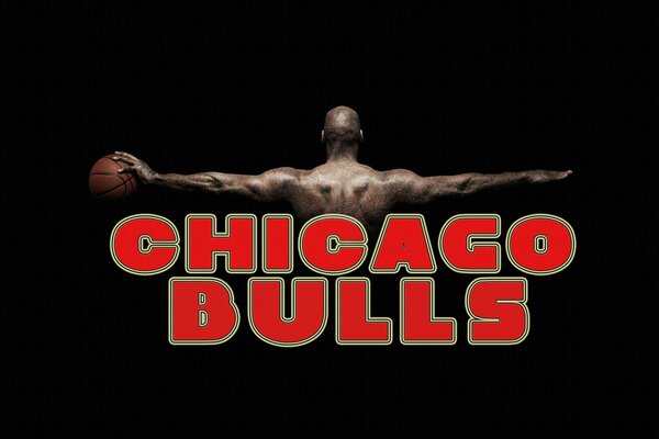 Logo Chicago Buls su sfondo nero