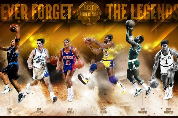 Les meilleurs joueurs de basket-ball sur une photo