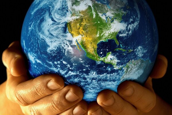 The planet Earth is in the hands of man