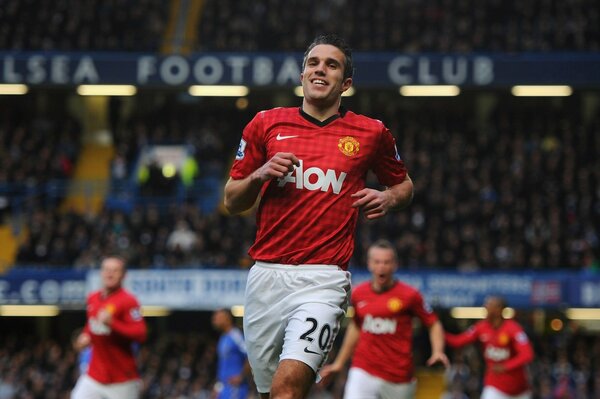 Robin Van Persie dans l uniforme du Club de Manchester United