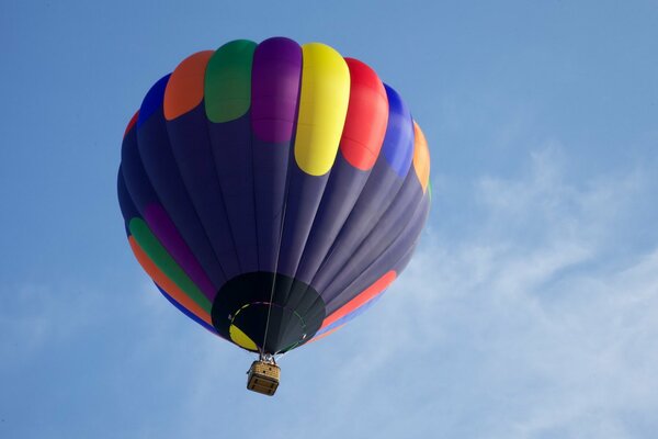 Multicolored, balloon in a clear sky