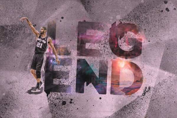 Basketball-Nationalspieler Tim Duncan bei Legend