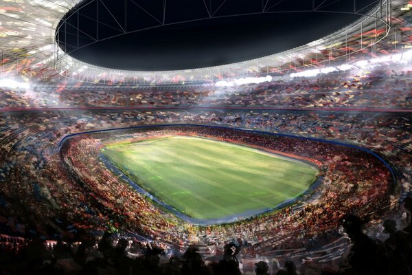 Imagen inusual del estadio de Barcelona