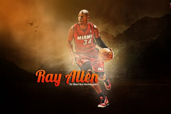 Player Ray Allen is a great basketball player