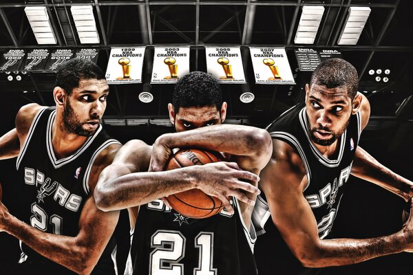 El atleta Tim Duncan de San Antonio