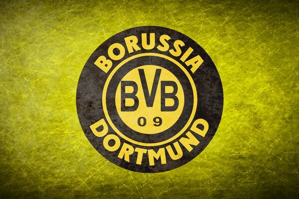 Logotipo del Borussia Dortmund sobre fondo amarillo