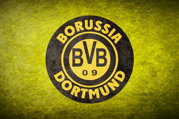 Logo du Borussia Dortmund sur fond jaune