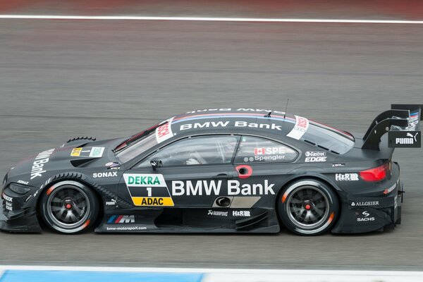 BMW m3 dtm car participates in the race