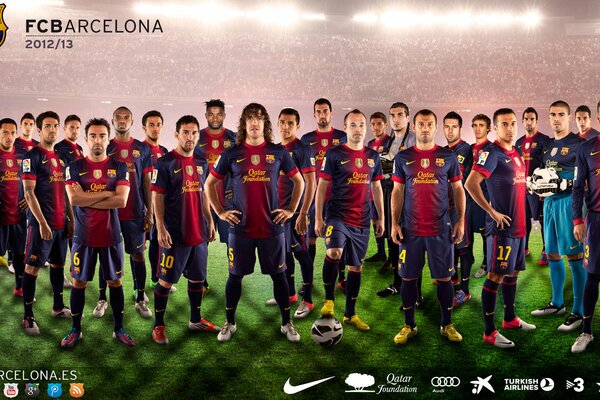 Photos of Barcelona players of the 2012/2013 season